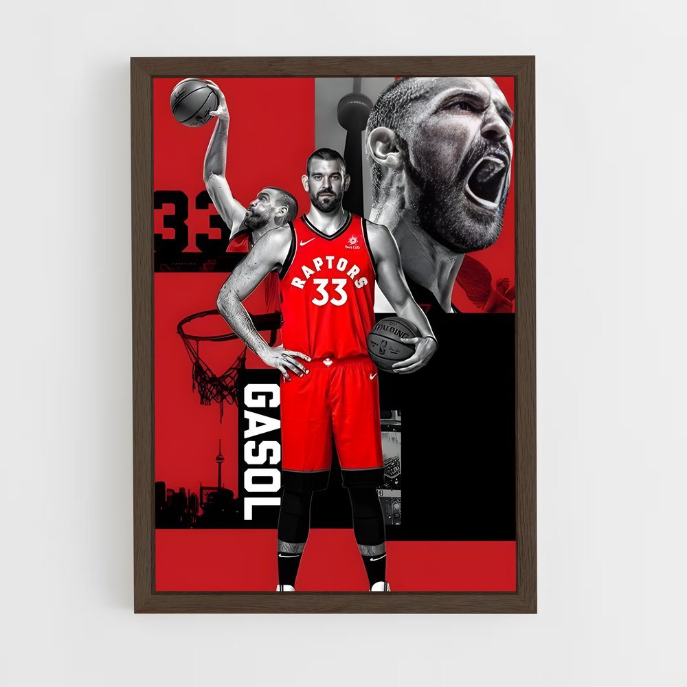 Poster Game Time avec Marc Gasol – affiche Basketball (vue 5)